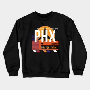 Vintage Phoenix PHX Airport Code Travel Day Retro Air Travel Crewneck Sweatshirt